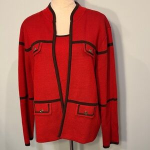 Vintage N Touch 2 piece knit tank and sweater Size L/XL